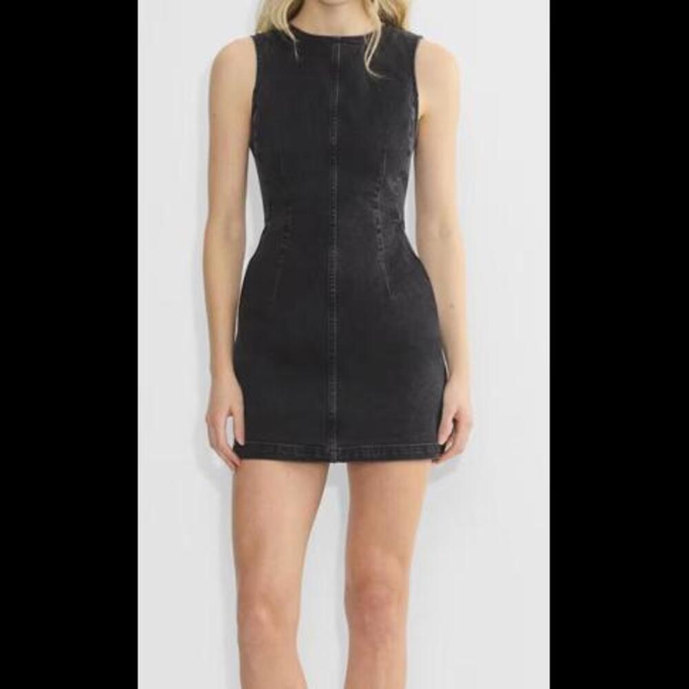 Forever 21 Women's Black Denim Mini Dress